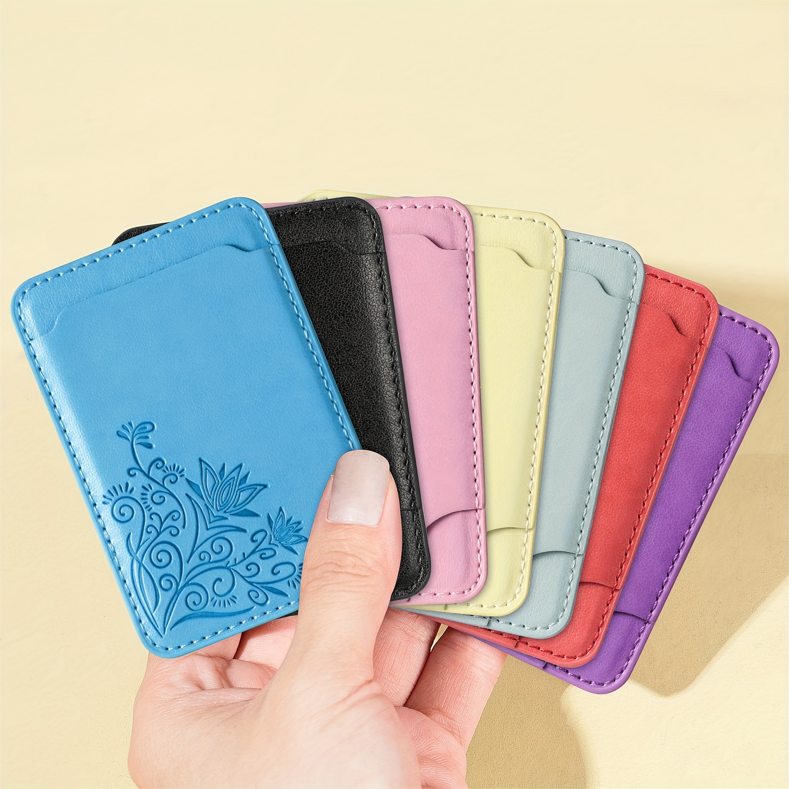 1pc Card Holder Back Of Phone Credit Card Holder For Cell Phone Pu Leather  Multifunctional Adhesive Phone Wallet Card Holder - Mobile Phone Cases &  Covers - AliExpress