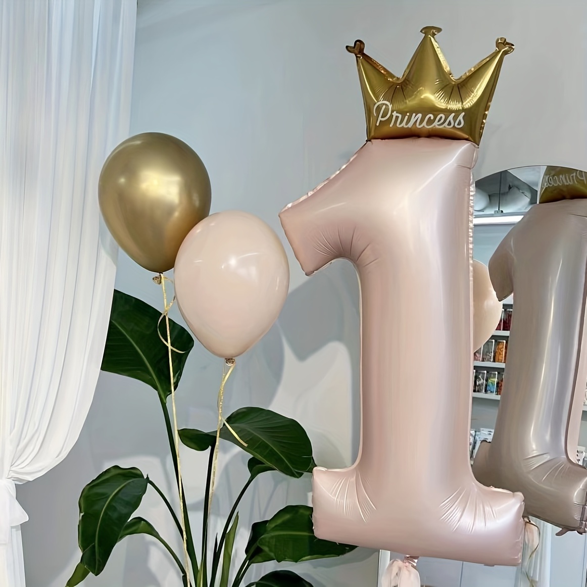 Decoraciones de cumpleaños de 1 año para niños, globos para 1er
