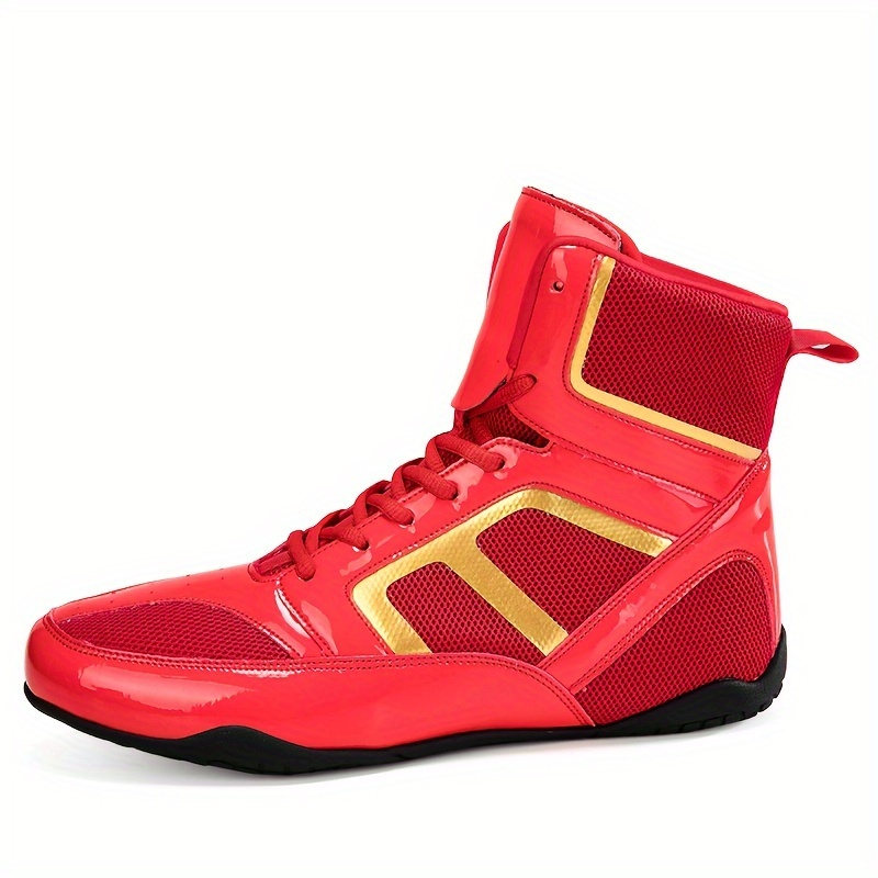  SFDPDM Botas de boxeo unisex para hombre, zapatos de  entrenamiento de lucha libre, suela de goma, zapatos de boxeo ligeros y  transpirables, color rojo1-9 : Ropa, Zapatos y Joyería