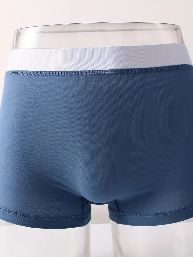Men's Gray Blue Green 95% Cotton Sexy Elastic Opening Penis - Temu