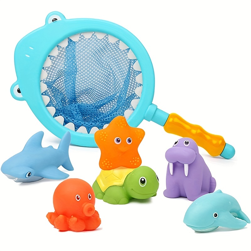Fishing Game Toy For Kids And Toddlers With Realistic Swimming Fish, Best  Bathtub Floating Blue Fish With Easy To Turn Rod, Safe And Fun Bath Time  Pool Activity, Cool Unique Party Game