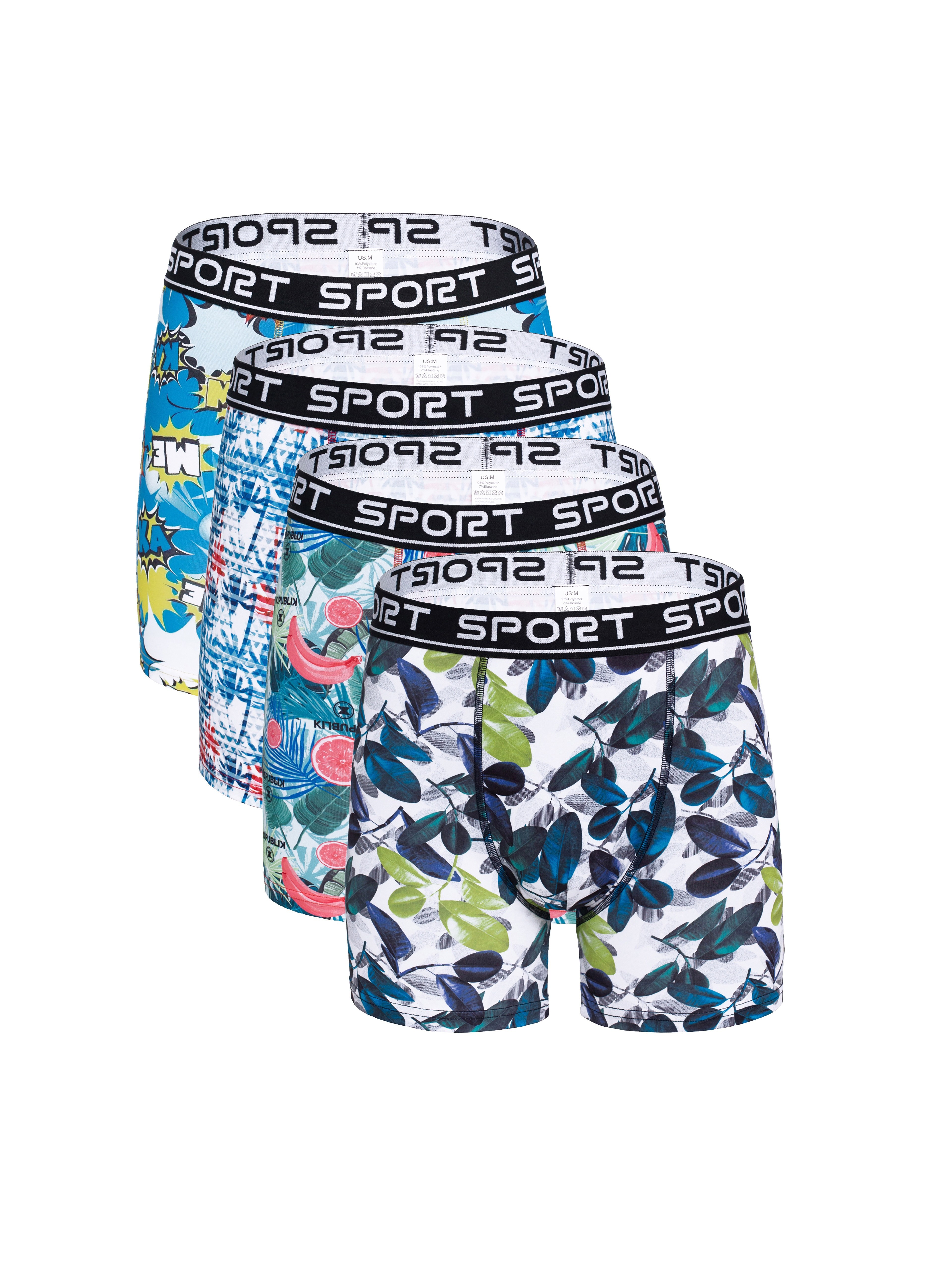 Short de Bain Homme Boxer Séchage Rapide Sport Trunks Pantalon