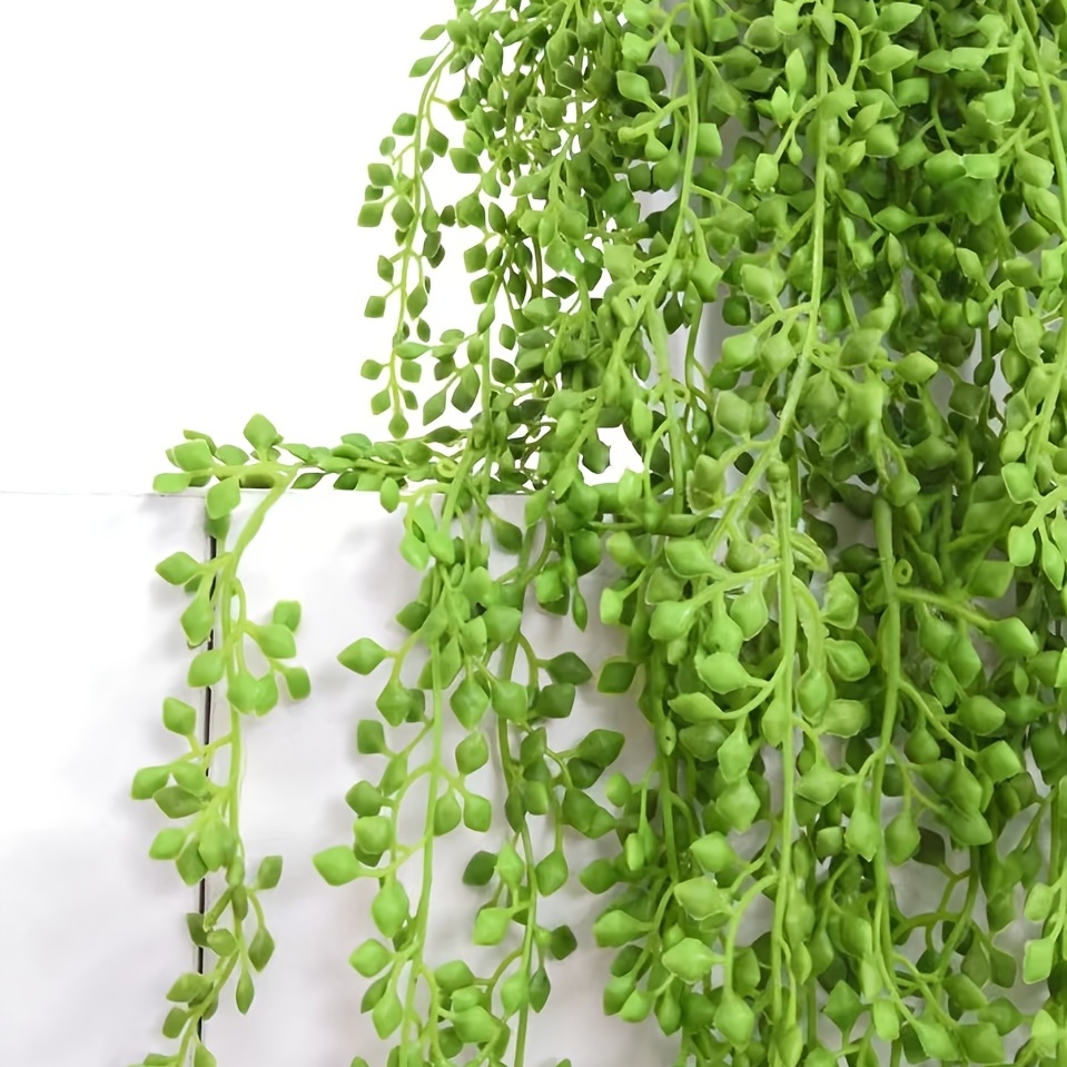 Artificial Hanging Plant Fake Vine Ivy Succulents String of Pearls Home  Decor