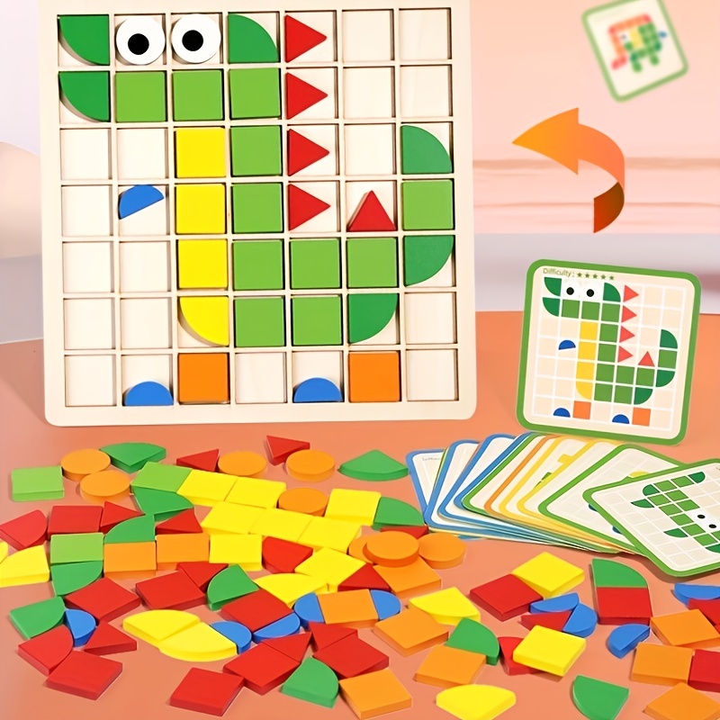 ED shop mini size Kids Wooden jigzo Jigsaw Puzzle Early Education Toys  randomly given