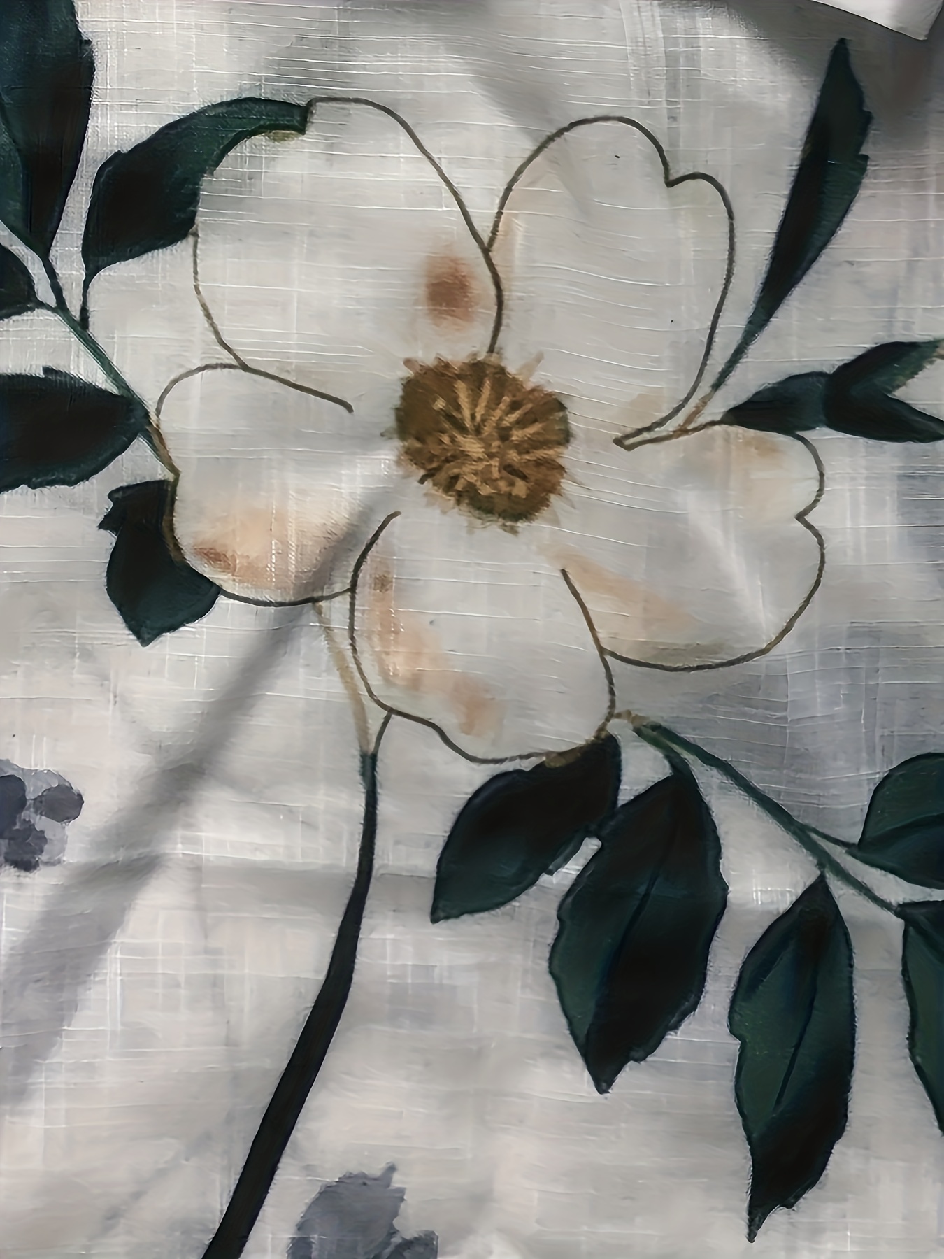 Pflanzenmuster Knopfleiste Pullover Bluse, Lässige Langarmbluse Für Frühling & Herbst, Damenbekleidung