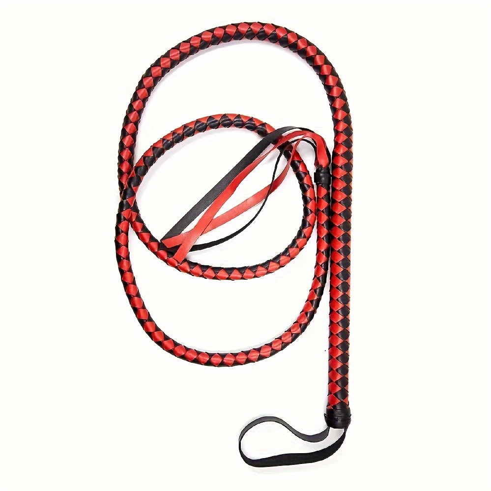 

74.8inch Horse Whip, Lengthened Whip, Leather Whip, Pu Material, Alternative Toy Whip