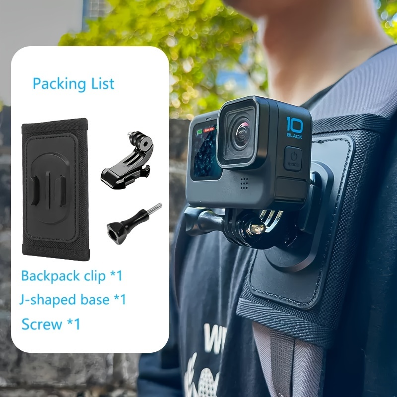 Backpack 360 Degree Clip Insta 360 X3 Rotary Chest Shoulder Clamp GoPro  Camera
