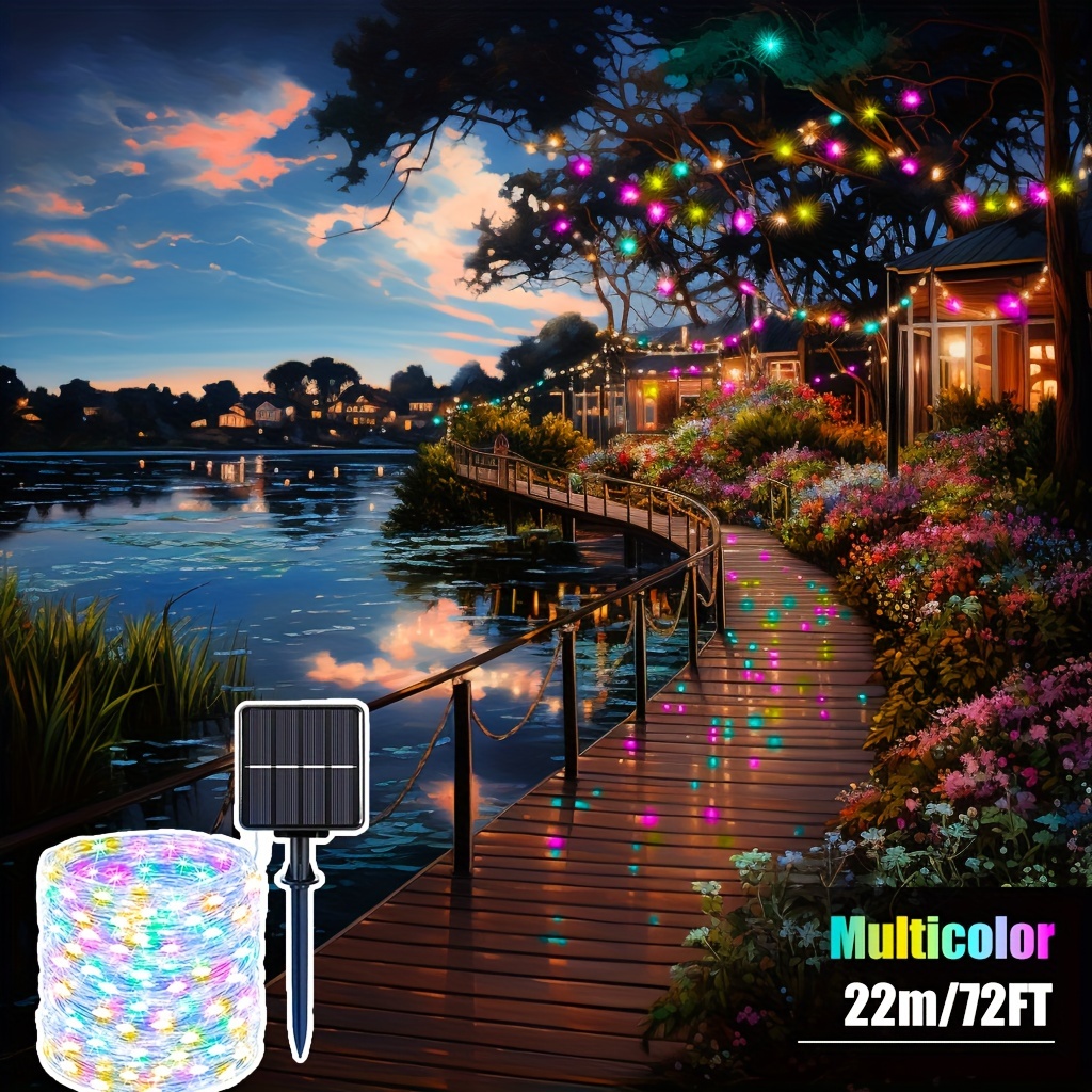 300 Light Beads Outdoor Solar Led String Lights Christmas - Temu