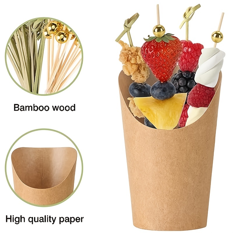 Newspaper Charcuterie Paper Cups and Toothpicks Set – ThePrettyPartyBoxx