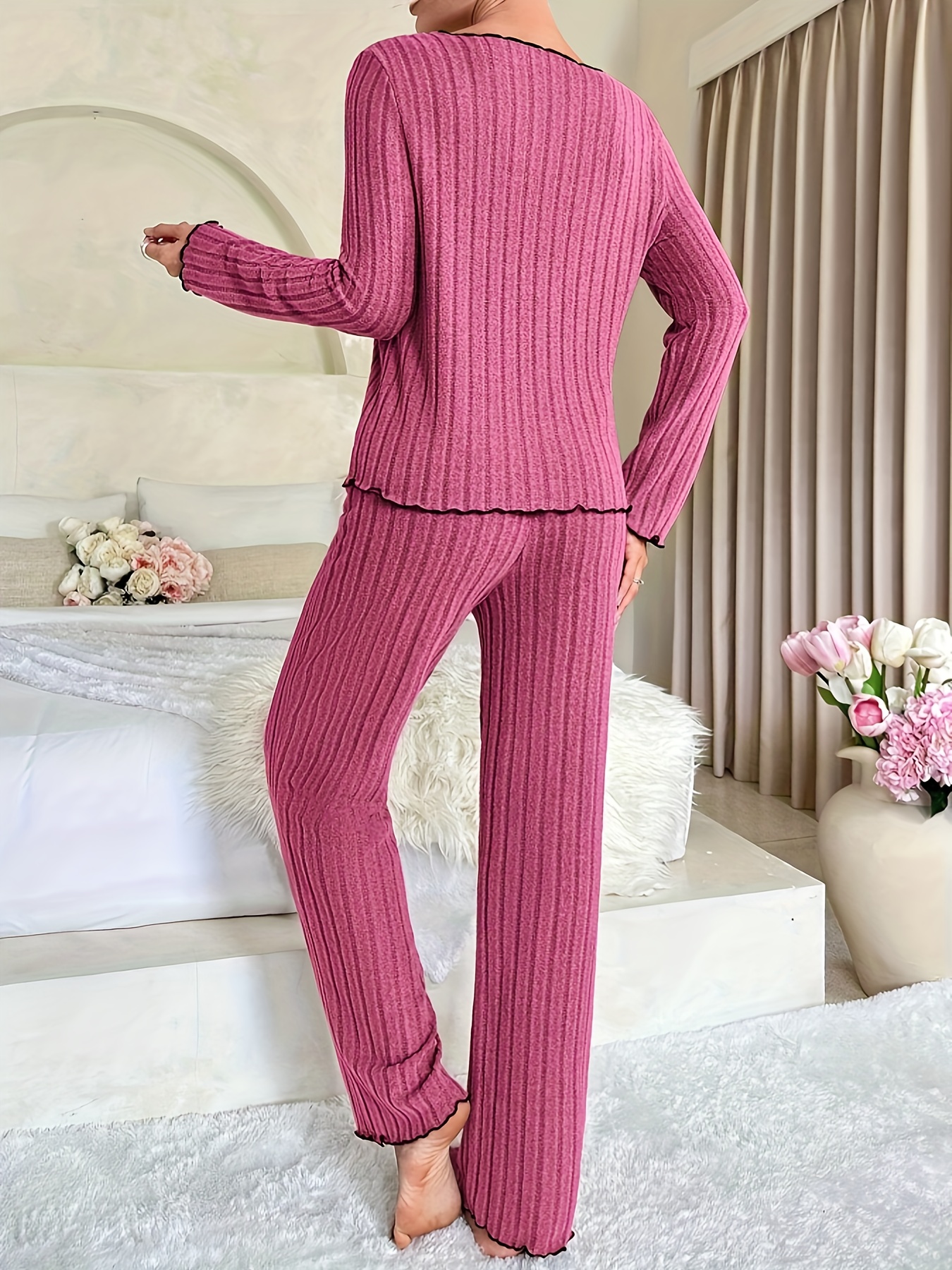 Perfectly Cozy Ribbed Lounge Bottoms  Slit long sleeve, Long sleeve tops,  Lounge wear