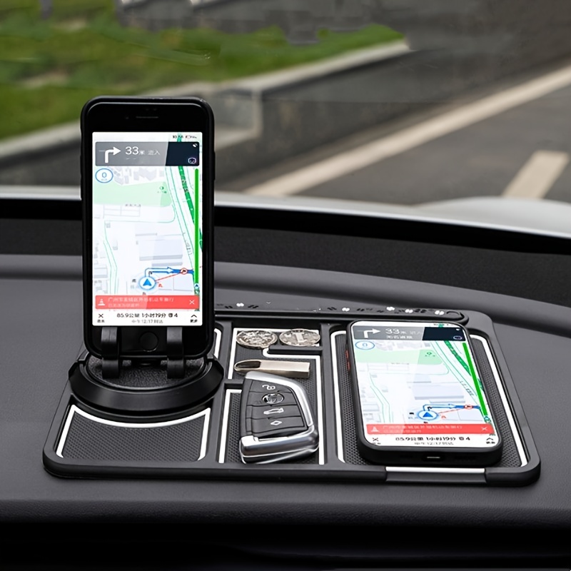 Accessoires intérieurs de voiture Tableau de bord de voiture Antidérapant  Mat Auto Phone Coussin Pvc pour téléphone portable Support Navigation
