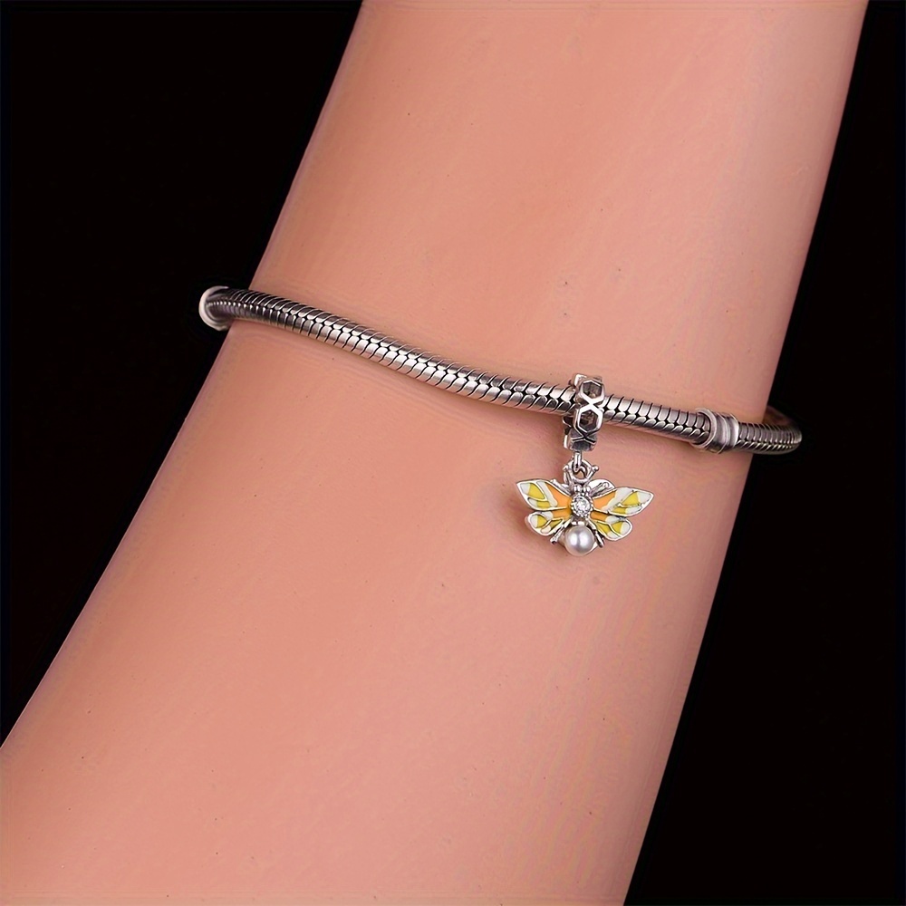 Women's 925 Sterling Silver Charming Bee Pendant Necklace