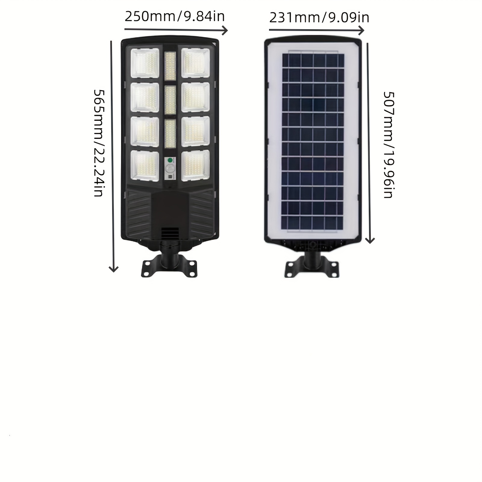 1pc 300w integrated human body sensing and intelligent light controlled solar light suitable for courtyards farms roads and front doors free shrink rod remote control wall installation package details 7