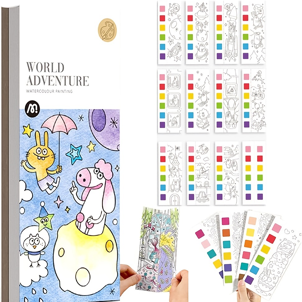 Pocket Watercolor Painting Book For Students Watercolor - Temu