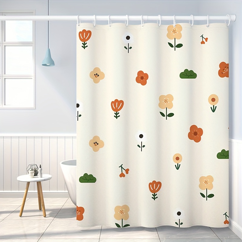 Shower Curtain Watercolor Floral Flower Shower Curtain - Temu