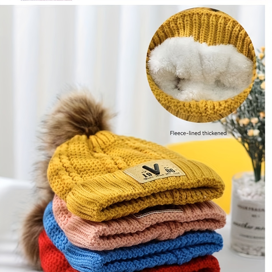 2pcs Ensemble Bonnet Écharpe pour Enfants, Bonnet en Velours Plus Chaud  Pull Tricoté pour Tout-Petits - Temu France