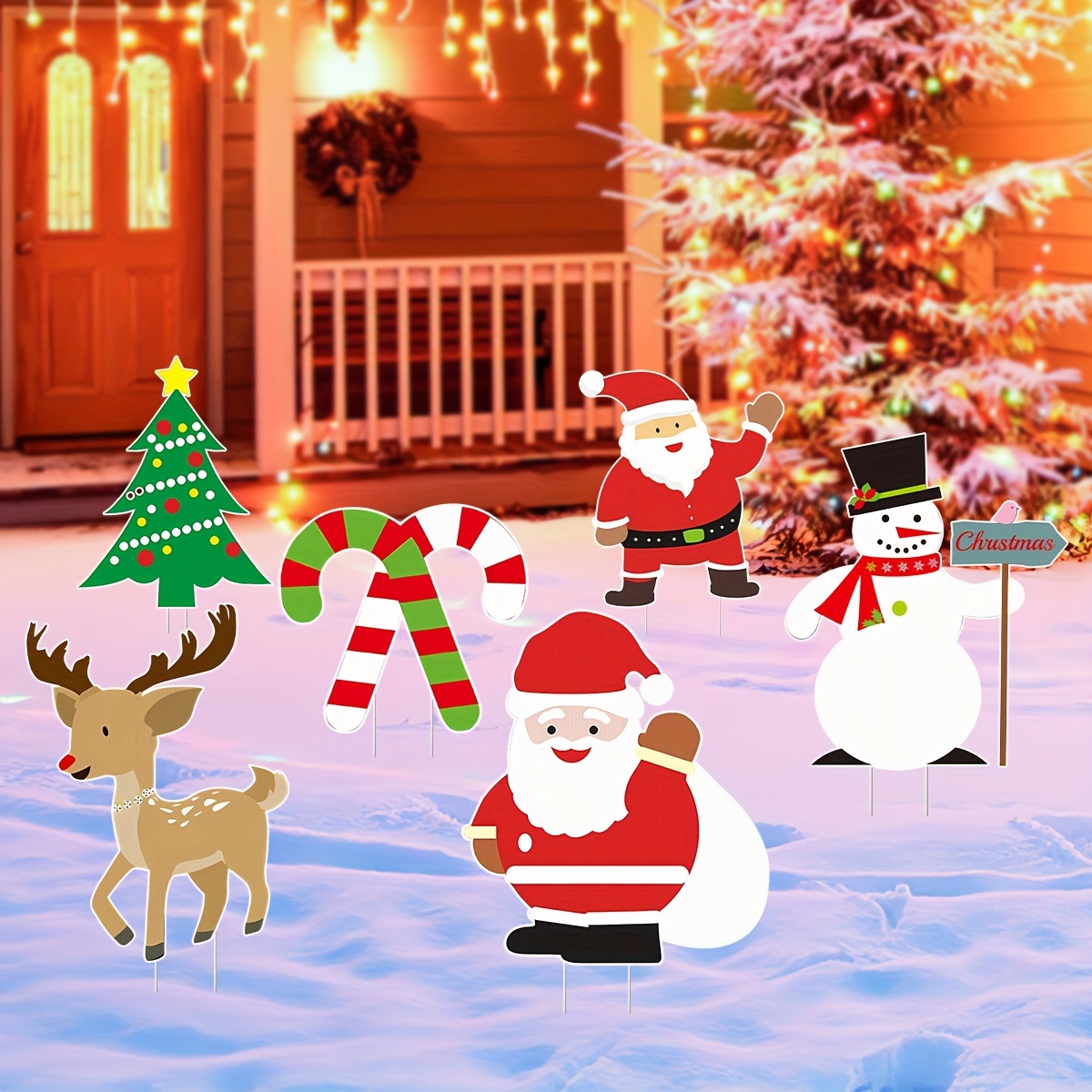 Christmas Series Christmas Tree Santa Claus Candy Reindeer - Temu