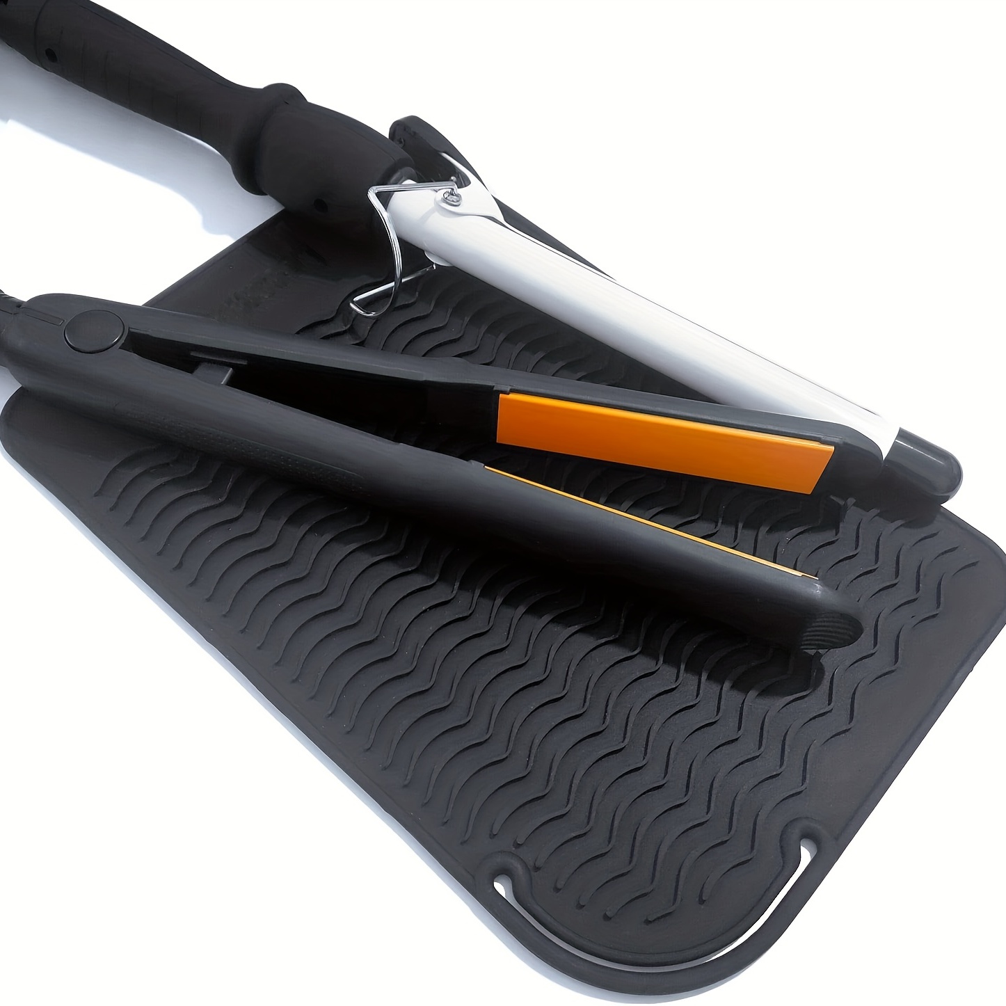 Hair Straightener Mat Silicone Heat Resistant Pad Hair Iron - Temu