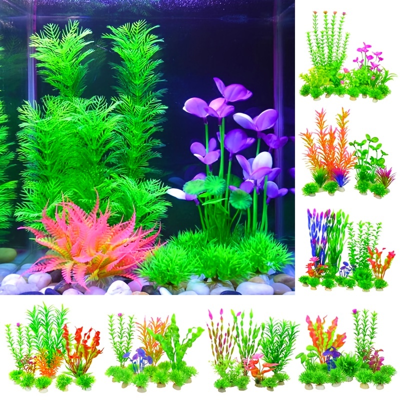 Simulation Plant Aquarium Supplies Fish Tank Landscaping - Temu