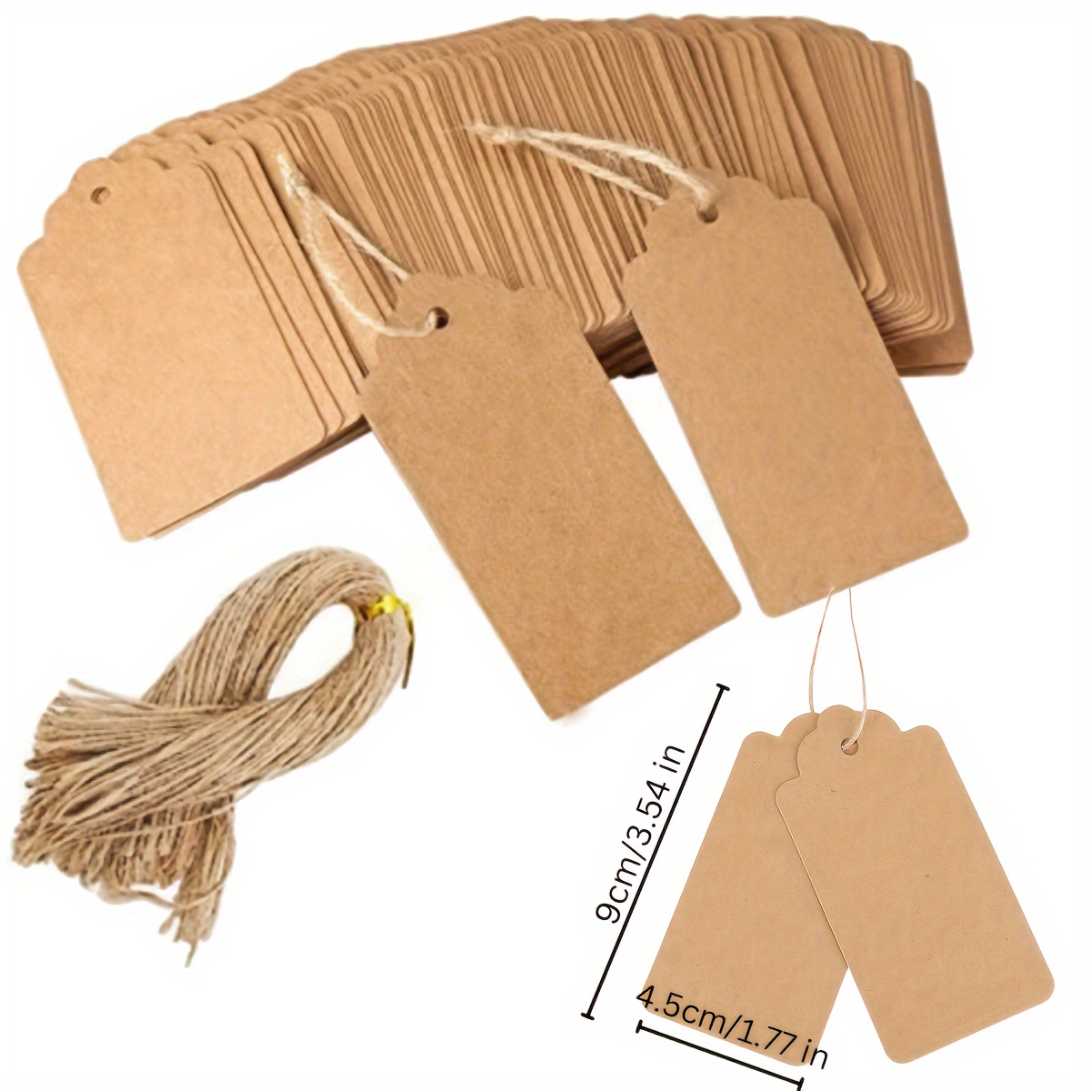 Blank Gift Tags + Cotton Ropes Kraft Paper - Temu