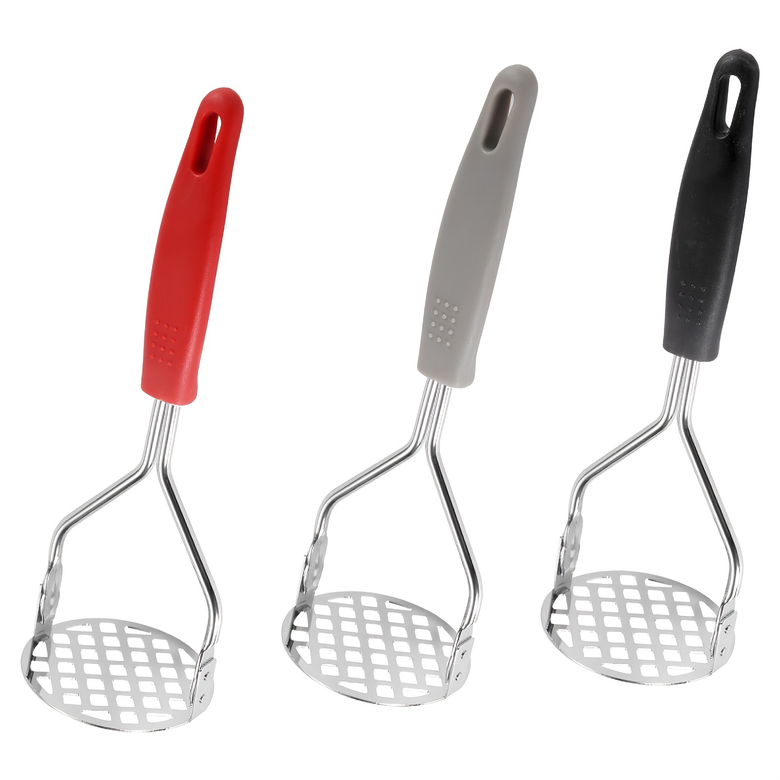Heavy Duty Stainless Steel Potato Masher, Professional Integrated