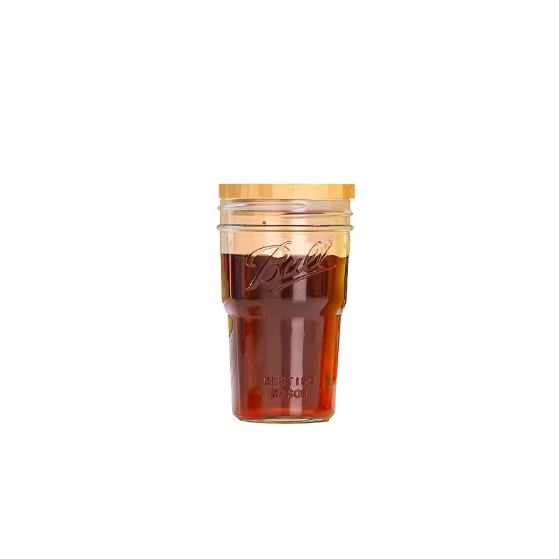 Large Glass Tumbler With Handle, Silicone Sleeve, Straw, And Bamboo Lid -  Perfect For Travel, Outdoor Sports, And Family Use - Temu