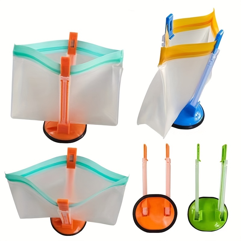 Bag Holder for Plastic Bags, Freezer Meal Ziplock Bag Holder Stand