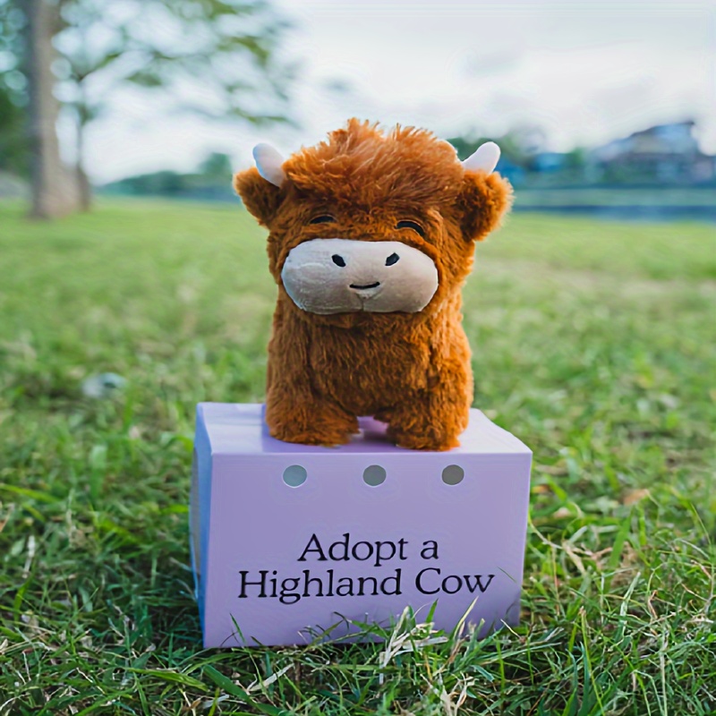 Simulation Highland Cow Family Plush Toys Highland Cow With - Temu United  Arab Emirates