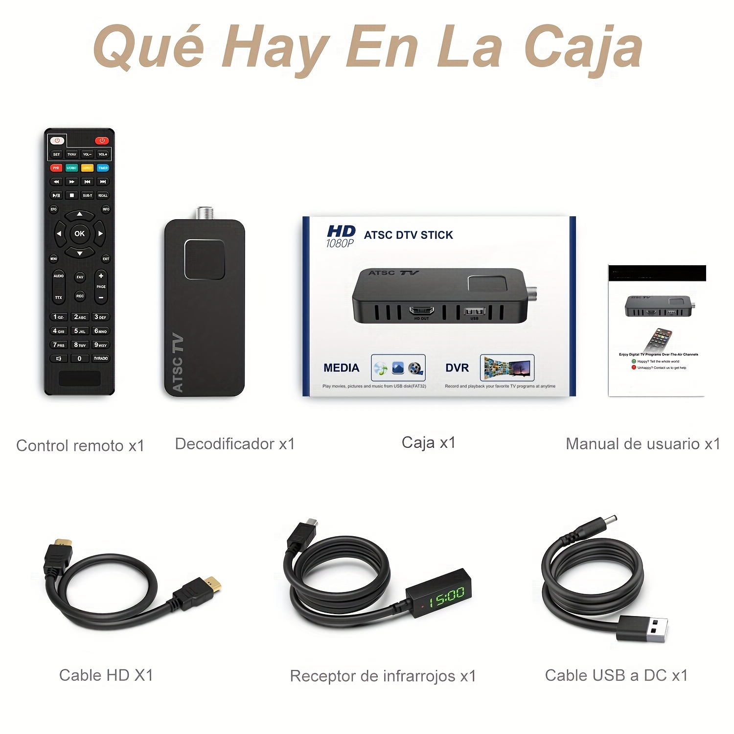 Stick Convertidor Digital Tv Mini Sintonizador Tv 1080p - Temu Chile
