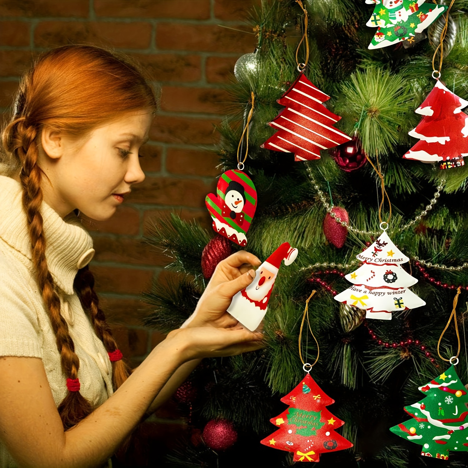 Christmas Ornaments Iron Christmas Tree Hanging Pendant - Temu
