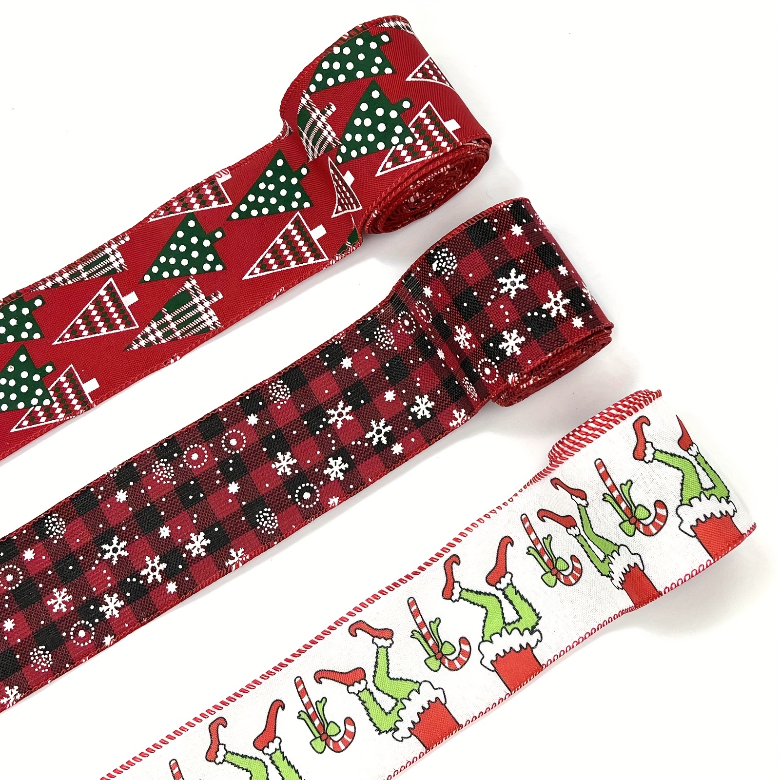 5 Yards Christmas Ribbon Wired Ribbons, Burlap Christmas Ribbon For Wreaths  Bows Diy Crafts Wired Christmas Gift Ribbon For Christmas Home Decor Gift  Wrapping, Ribbons For Bouquets, Flower Wrapping Paper, Craft Supplies