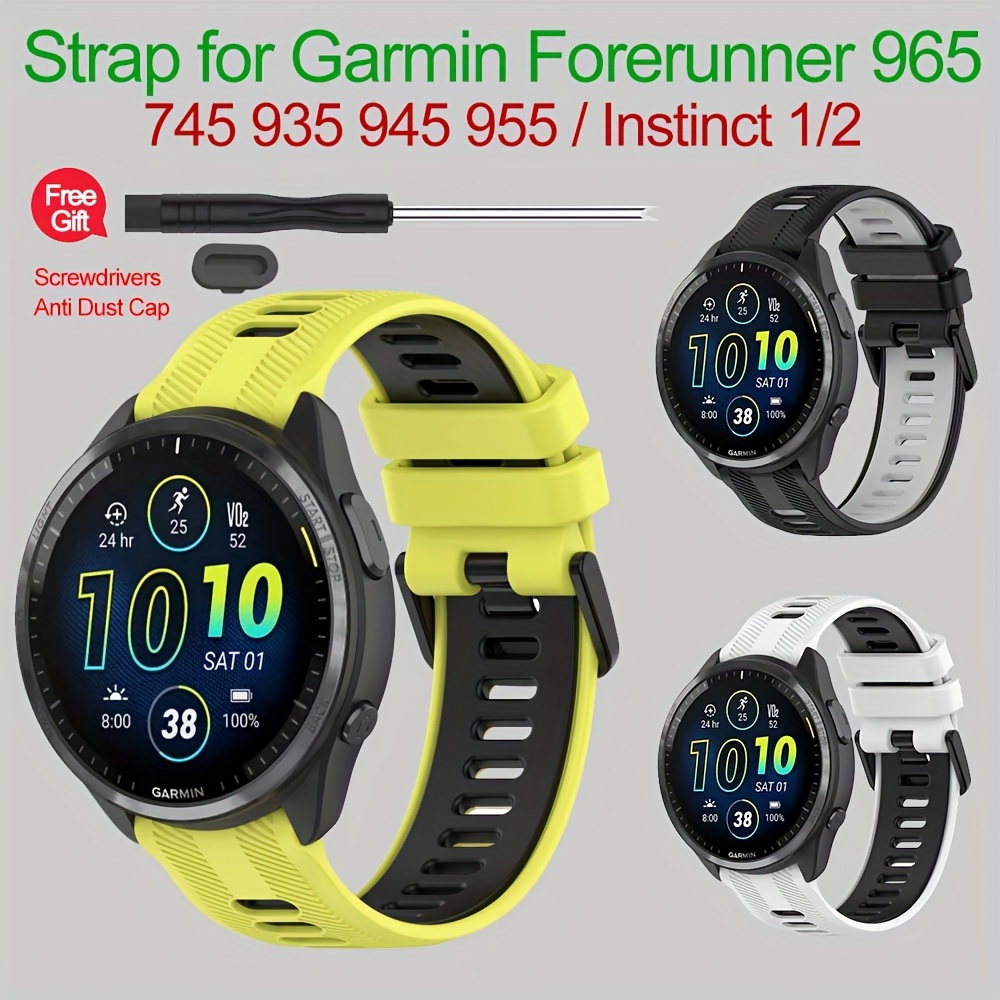 Correas de reloj compatibles con Garmin Forerunner 35, correa de repuesto  deportiva de silicona suave para reloj inteligente Garmin Forerunner 35,  sin