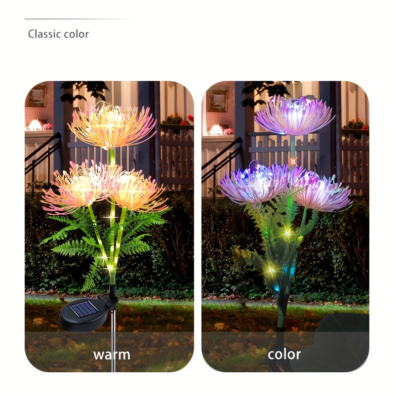 1 Lampe Solaire De Jardin Simulation De Fleurs Extérieures - Temu