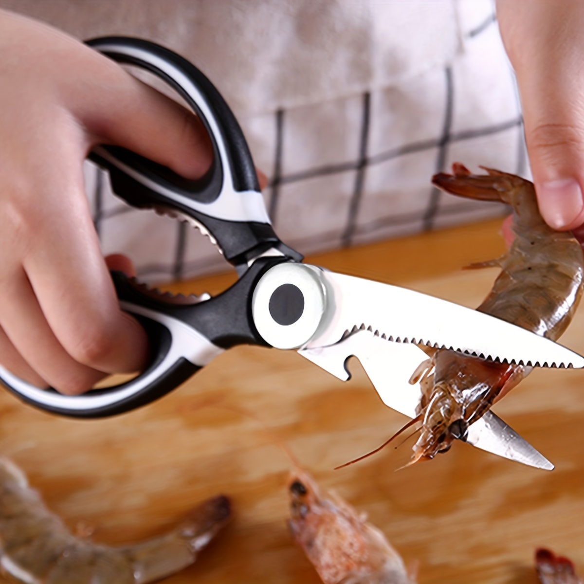 Kitchen Knife Scissors Multi-functional Powerful Chicken Bone Duck Fish Meat  Shears Stainless Steel Clean Cooking For Kitchen