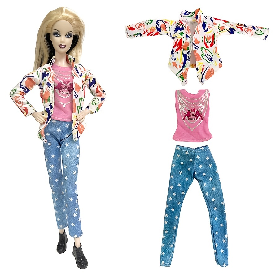 Barbie style floral online jacket doll