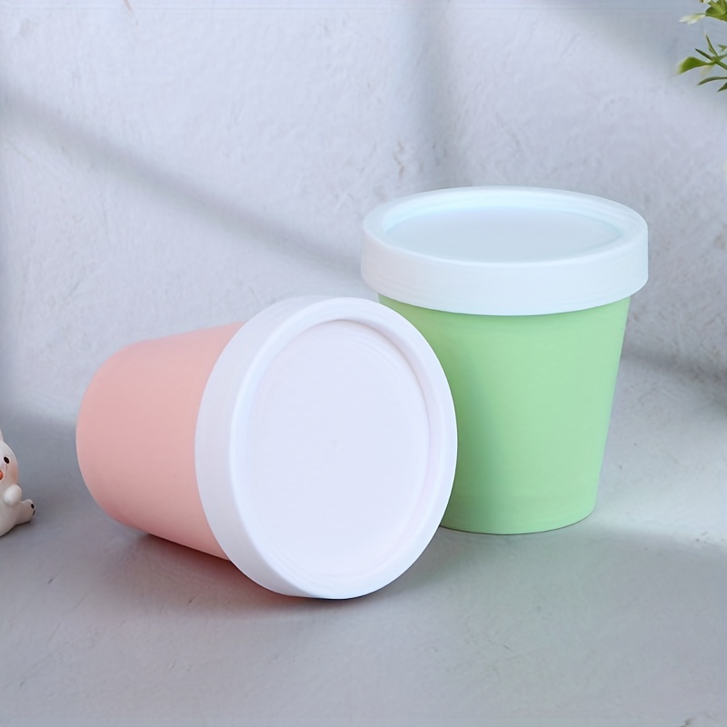 Cups Lids With Bowls Cream Dessert Ice Yogurt Containers Pudding