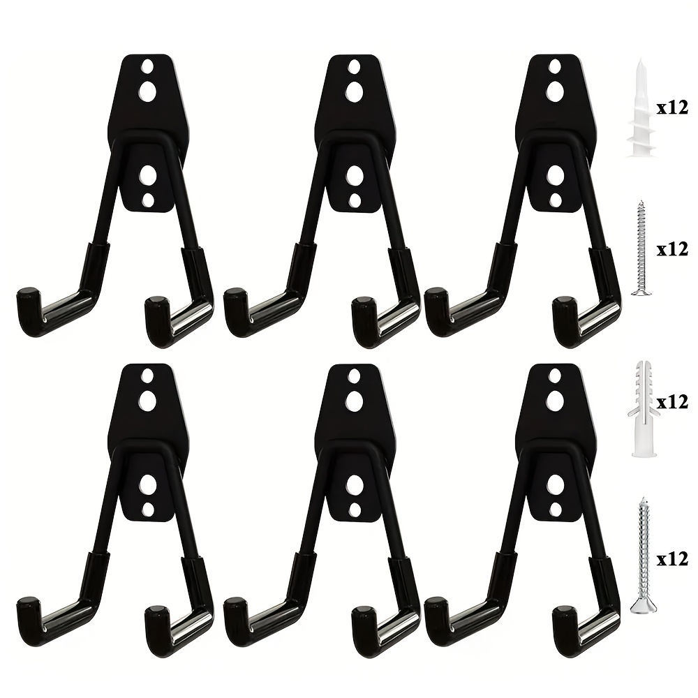 6pcs Heavy Duty Garage Hook, 6 Inch Wall Hooks And Bike Hooks, Load-bearing  100 Pounds Hook, Suitable For Garage Ceiling, Garage Supplies