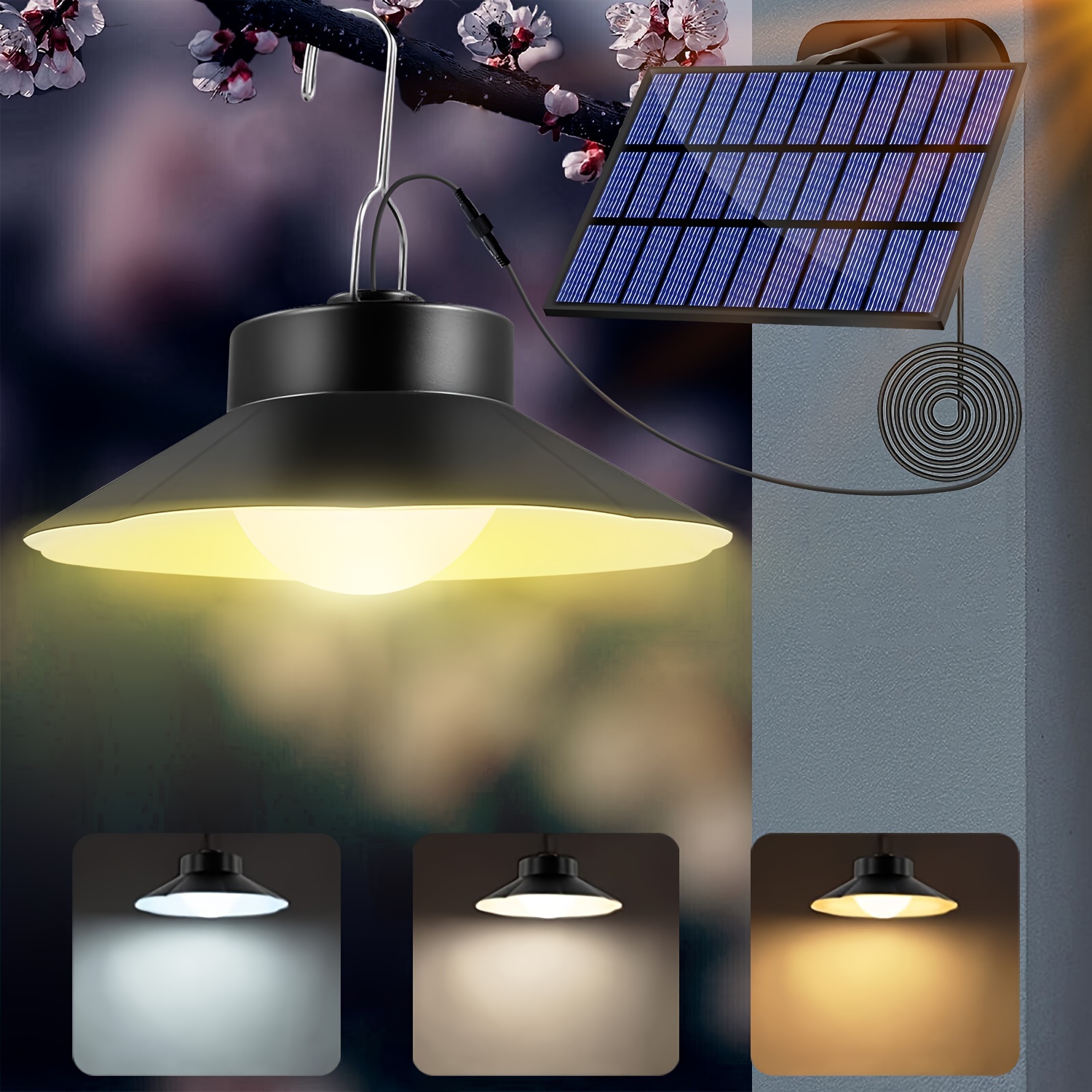 Solar Light Bulbs, Outdoor Indoor Home Chicken Coop Lights, Solar Powered  LED Shed Lights, Camping Lamps for Tent (2 Packs)