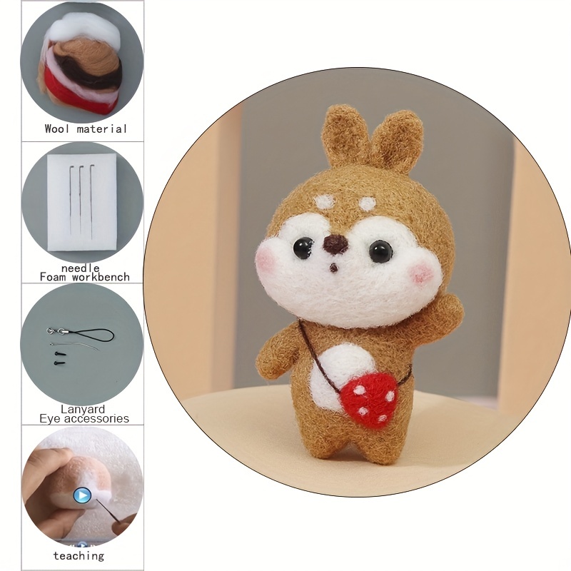 Needle Felt DIY Handmade Wool Felt Kit Rilakkuma Series Small