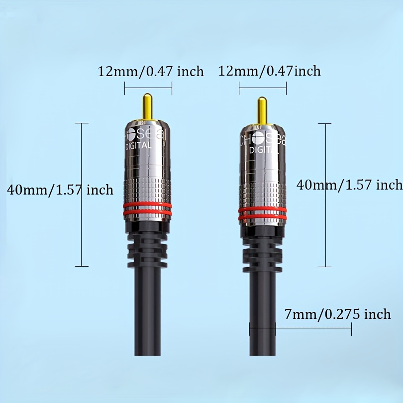 Audio Video Cable RCA to 3.5mm Digital Coaxial Cable for Amplifier Speaker