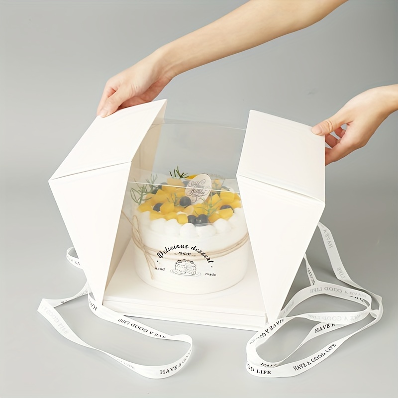 Cake Carrier Box 4/6/ Birthday Cake Box Portable Cake - Temu