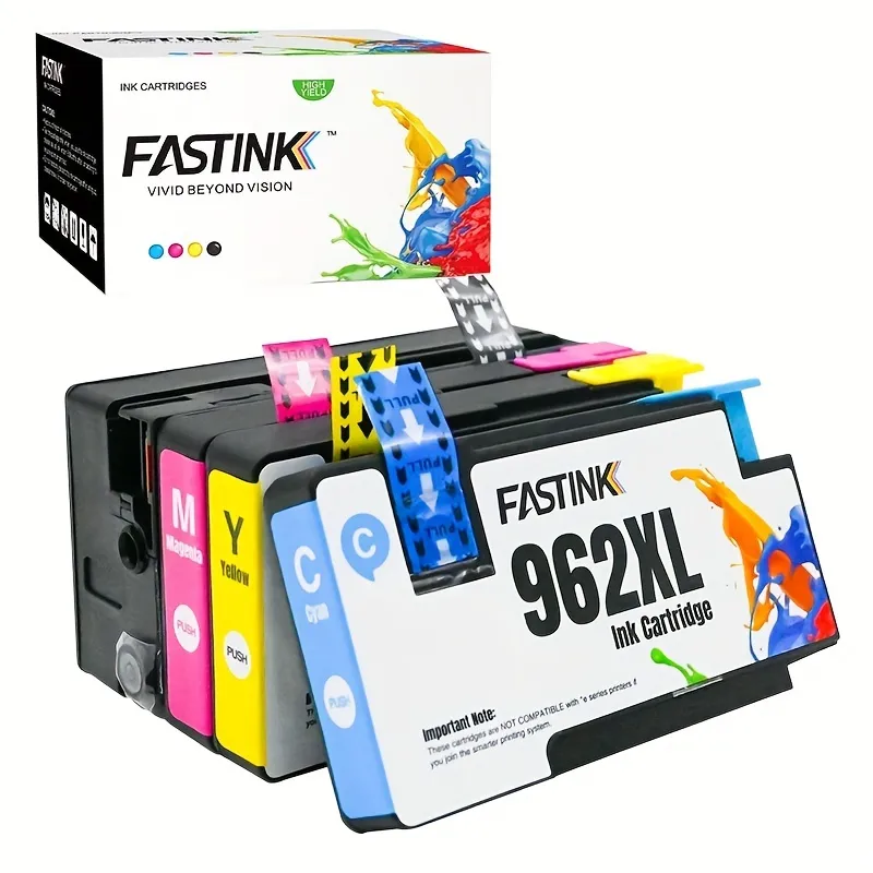 merk op herfst Faial 962xl Ink Cartridges Combo Pack Replacement For Hp 962 962xl Ink Work With Hp  Officejet Pro 9015 9025 9012 9014 9016 9018 9019 9022 9026 9028 9029 4 Pack  For Hp Ink 962xl Black And Color Combo Pack - Office & School Supplies -  Temu