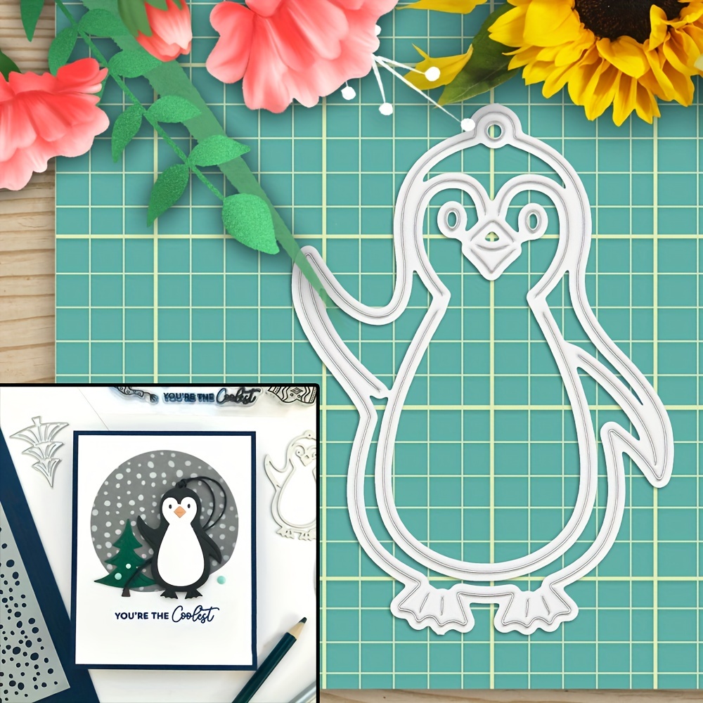 

1pc Penguin Cutting Dies Scrapbooking Album Greeting Card Handmade Diy Making Paper Cutting Embossing Crafts