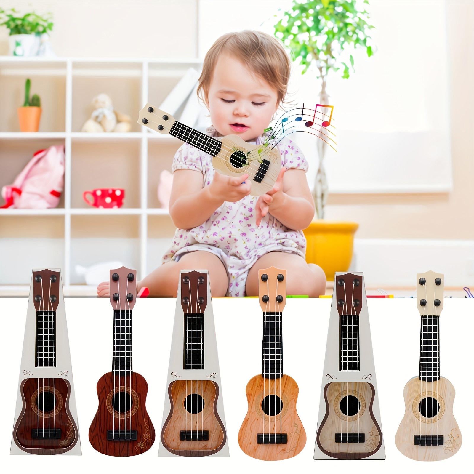 Ukulele Children's Simulation Guitar Small Guitar Toy Toys - Temu