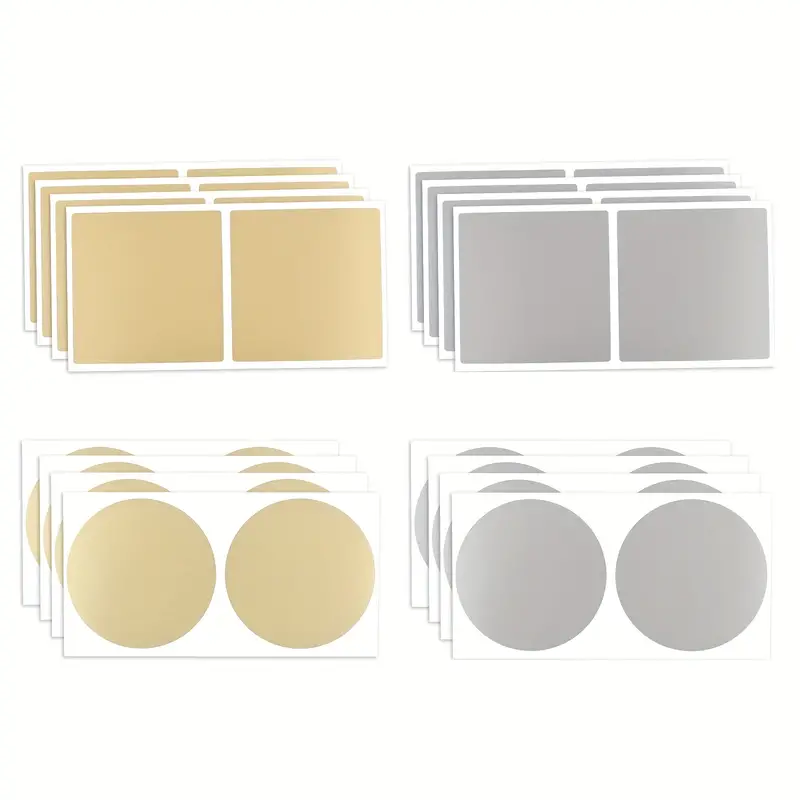 Self-adhesive Scratch Label Sticker Scratch Cards Games Gold Silver Round  Square - Temu