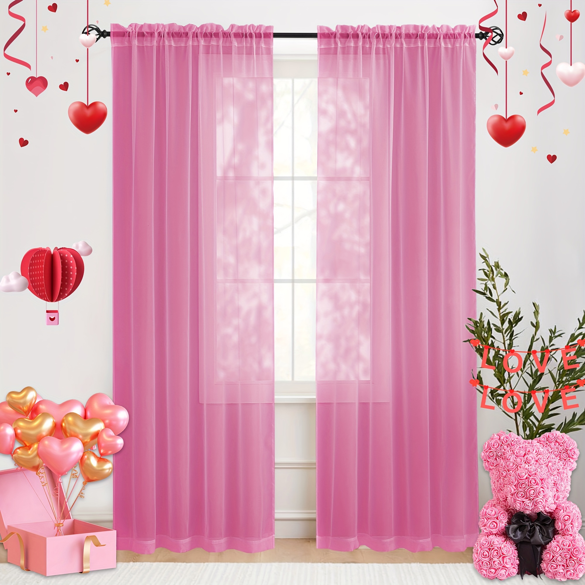 short curtains sold on Temu United States