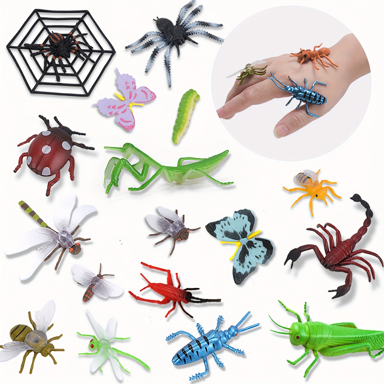 12-piece Insect Model Figures Set - Juguetes Educativos Pvc - Simulación  Plástico Araña, Cucaracha Escarabajo - Juguetes - Temu Mexico