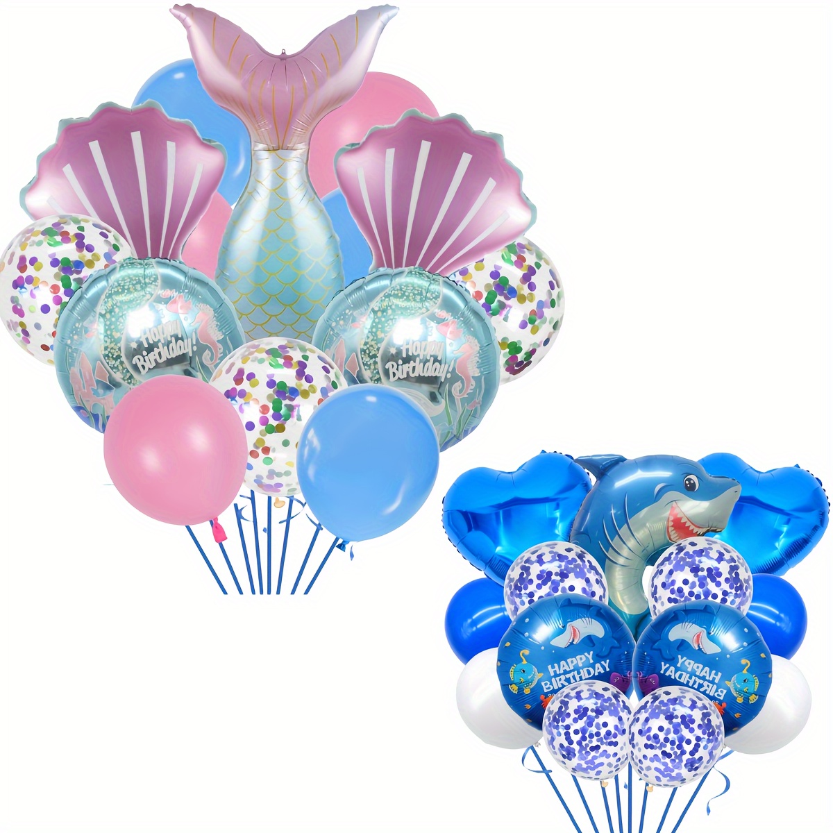 Ocean World Mermaid Theme Balloon Chain Set Shell Man Fish - Temu Australia