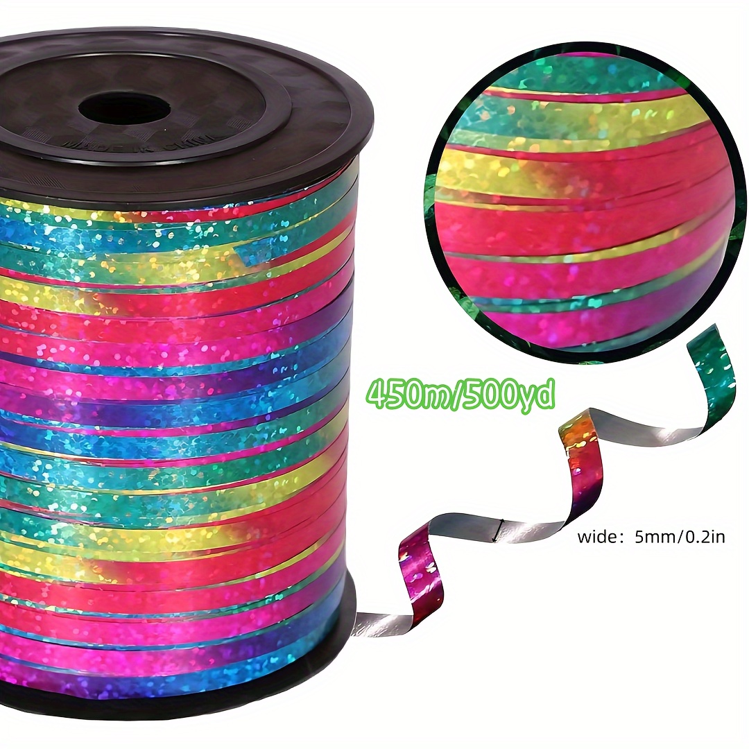 Rollo de cinta para globos de 5mm, 250 yardas, multicolor