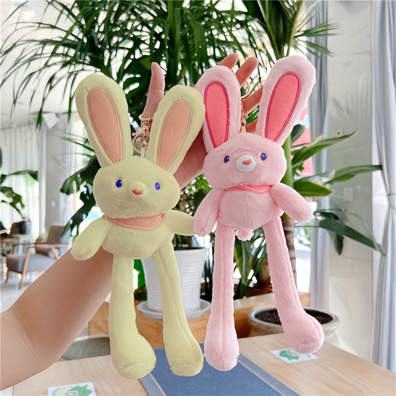 Bunny Keychain Plush Funny Plush Rabbit With Pull Ears Pull The Rabbit New